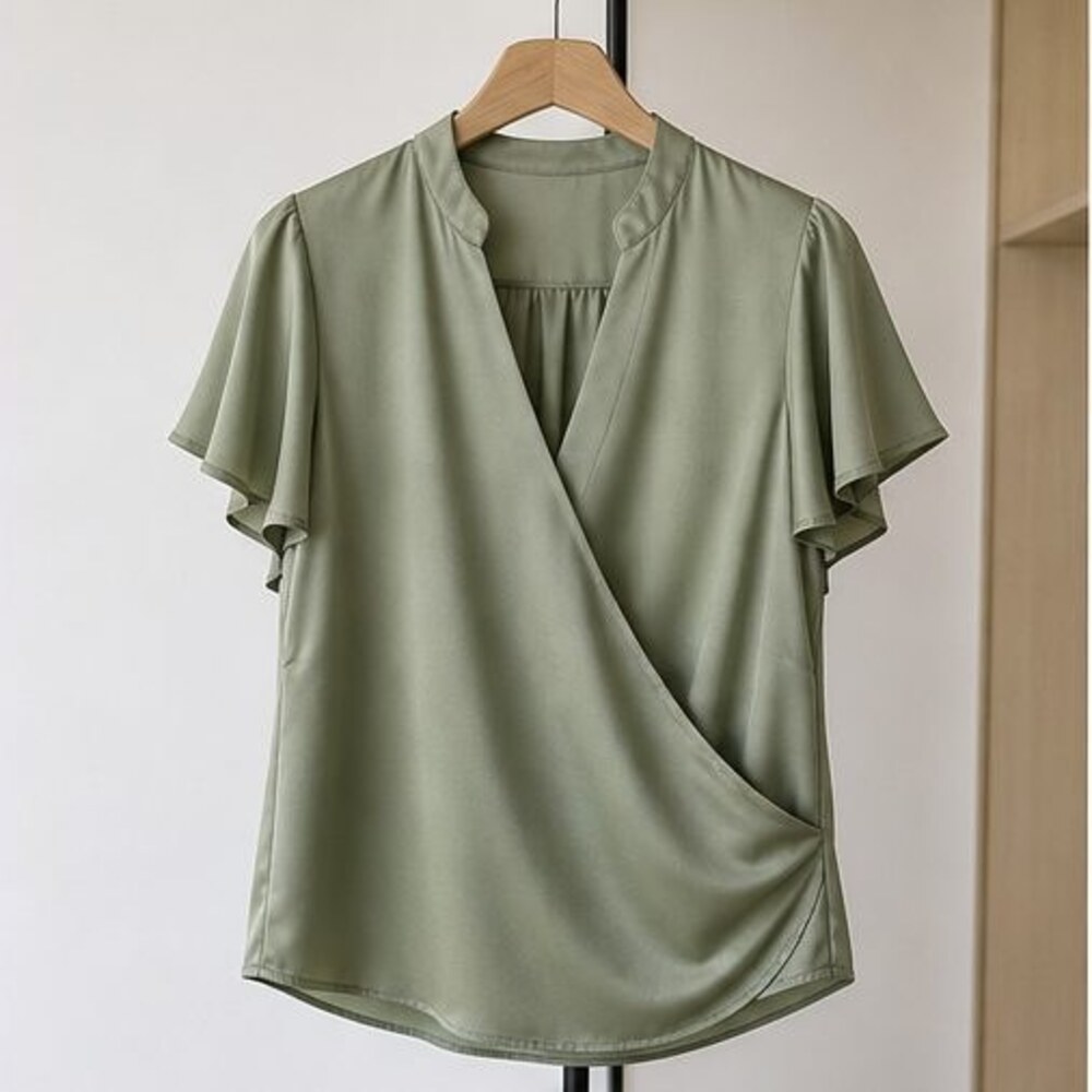 Sage Puff Sleeve Top